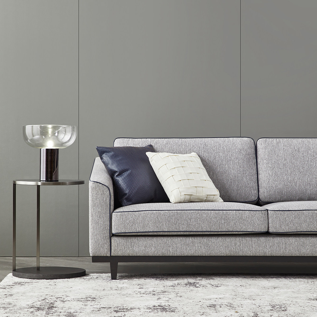 as严选acala意式轻奢极简客厅小户户型沙发布艺沙发