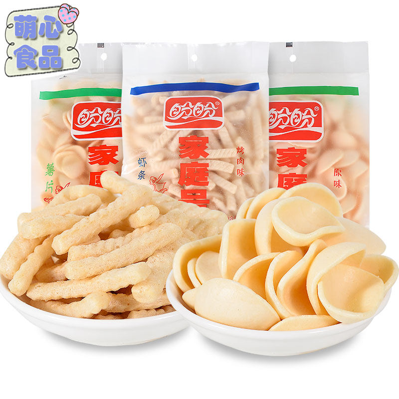盼盼薯片家庭号虾条100g大礼包办公休闲小吃儿童膨化食品