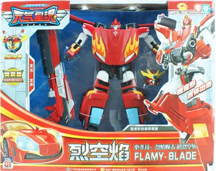 正版元气星魂85寸变形盒装4款烈空焰天驱雷变形金刚模型专区