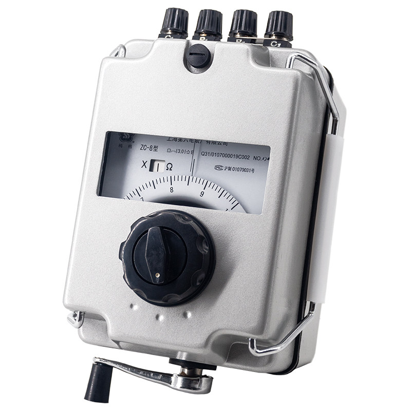 上海第六电表厂梅格牌zc-8型接地电阻测试仪1000欧防雷接地电阻表