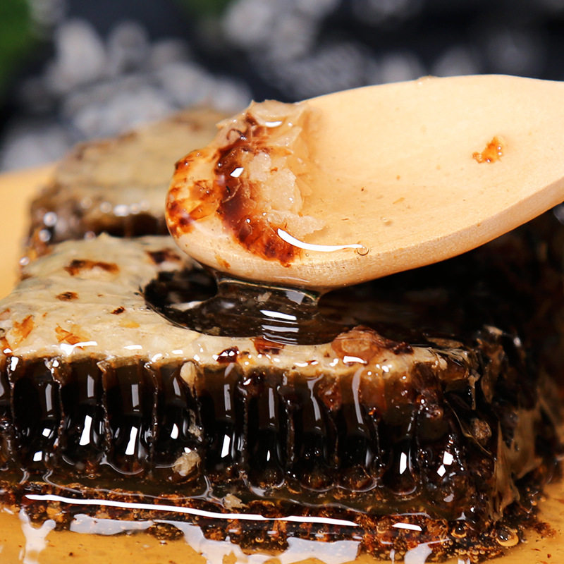 云南高原三年老巢蜜500g天然野生黑色蜂巢蜜嚼着吃的土蜂蜜原蜜