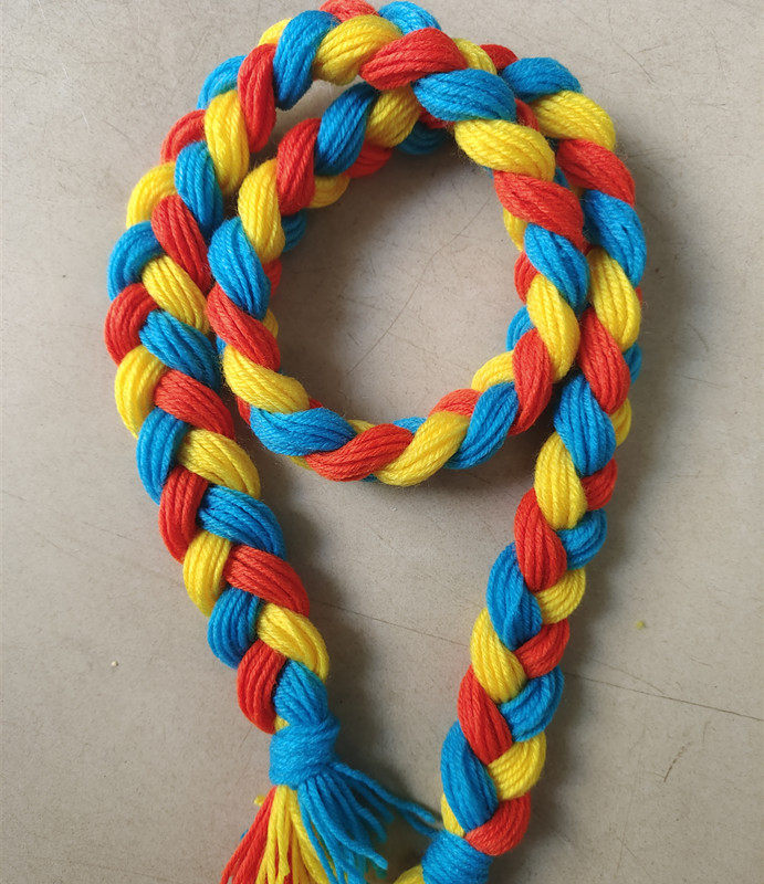 游戏尾巴幼儿园小朋友毛线编制辫子儿童自制玩具绳子