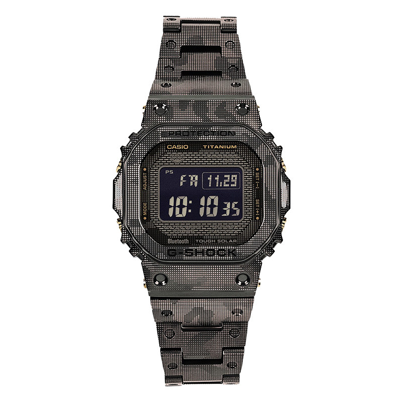 卡西欧限量gshock迷彩钛合金金属方块手表gmwb5000tcm1tcf日韩腕表