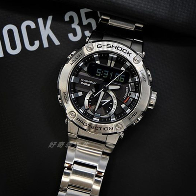 卡西欧手表男 g-shock钢铁之心光动能蓝牙gst-b200-1a 200d 200b