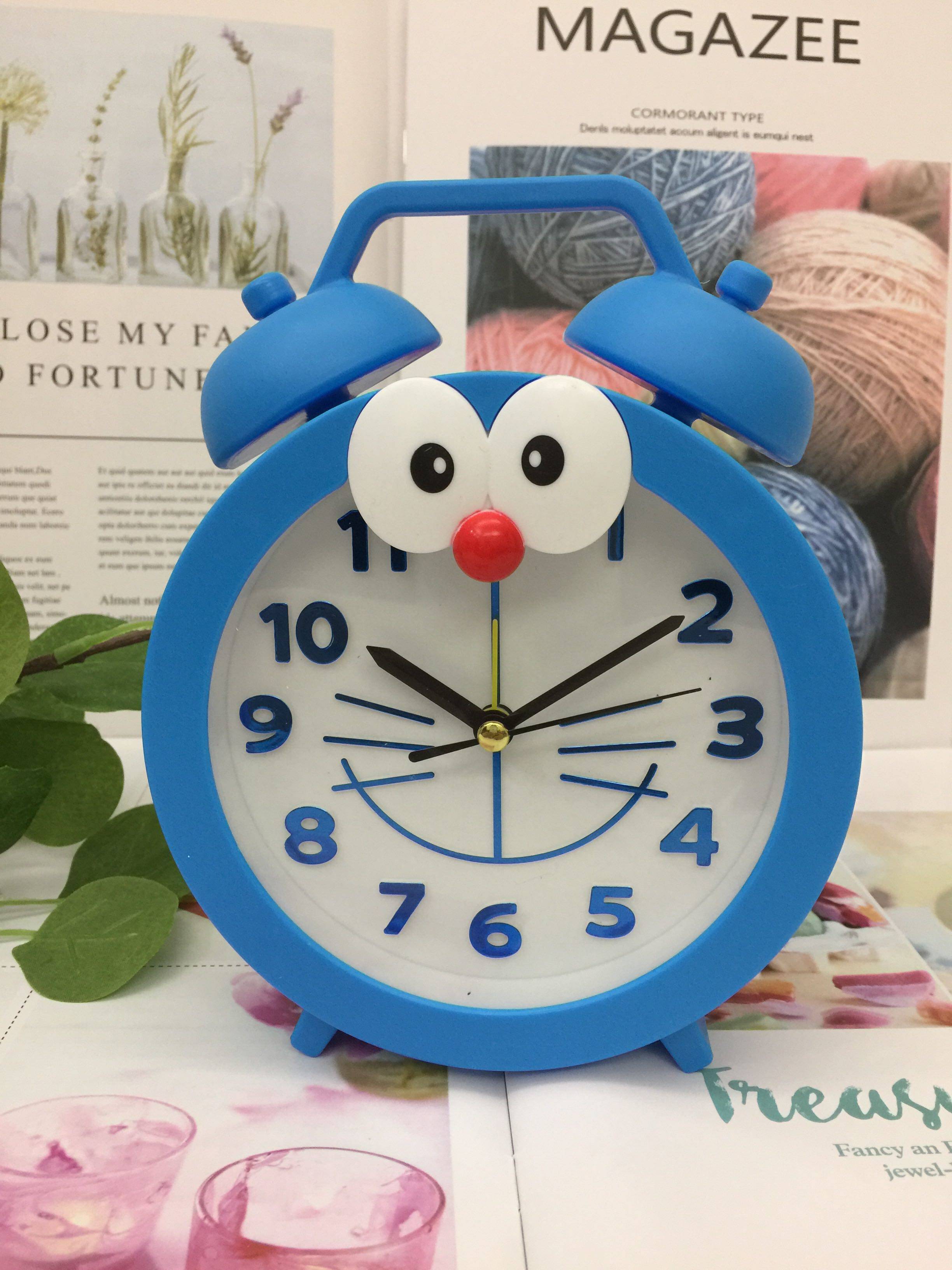 多款时尚简约卡通可爱小闹钟kt叮当创意儿童学生台钟