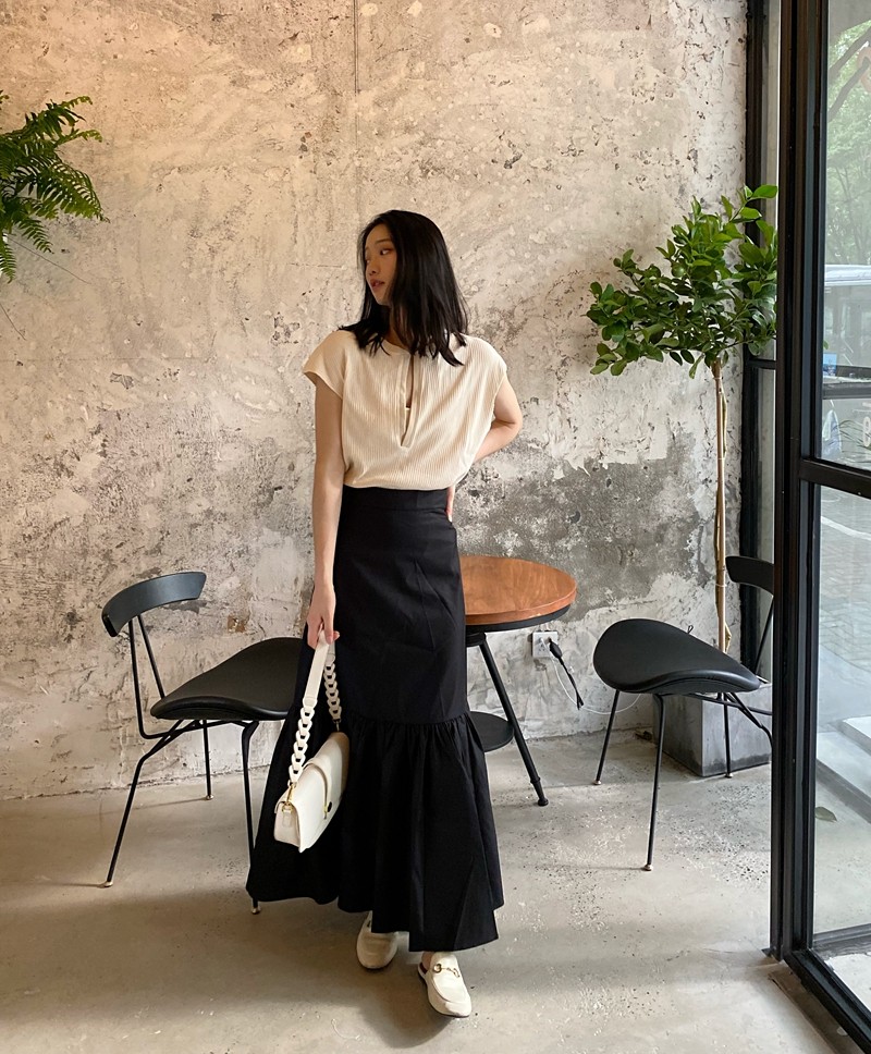 夏季日系小众复古设计师拼接百褶高腰显瘦长裙半身裙