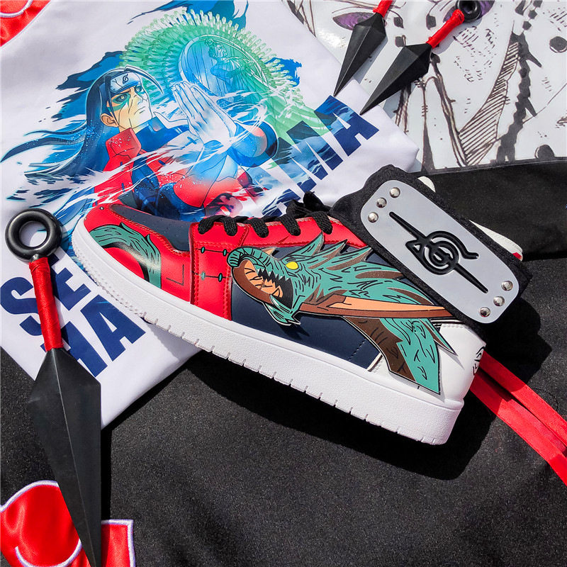 火影忍者动漫联名aj空军一号男鞋2021新款青少青少年高帮鞋