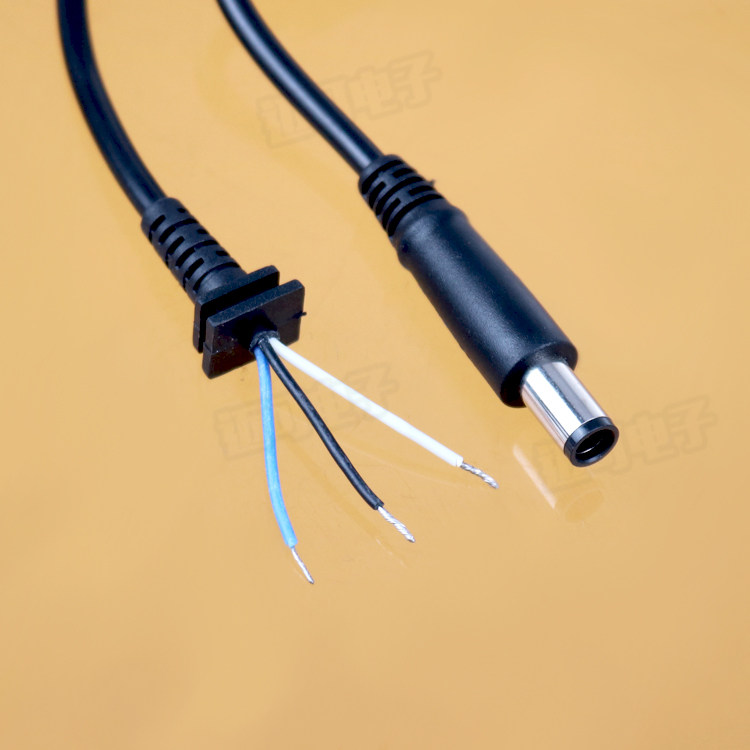 插头包邮戴尔笔记本50mm圆口带针65wdc电源线电源线