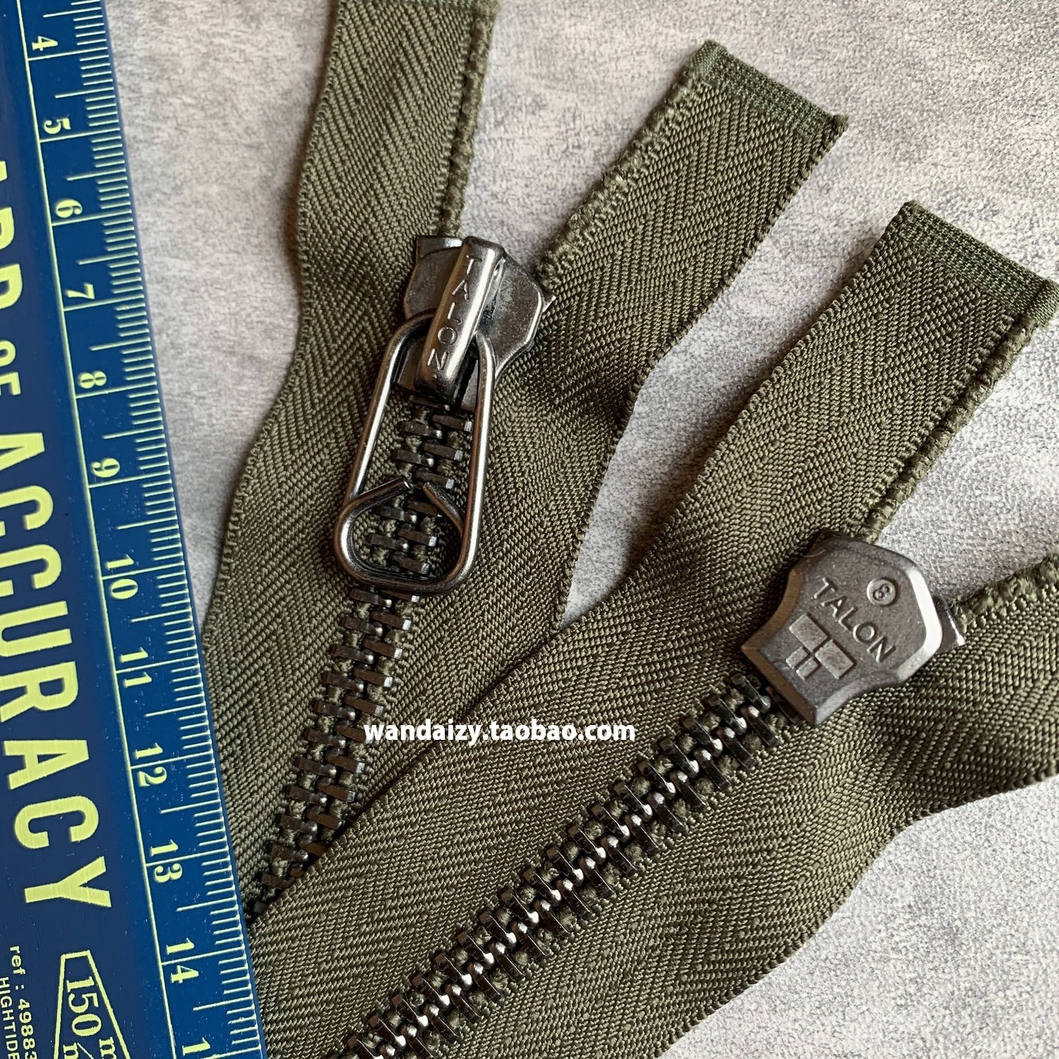 talon泰龙泰隆军事风古银做旧军外套拉链开尾拉链