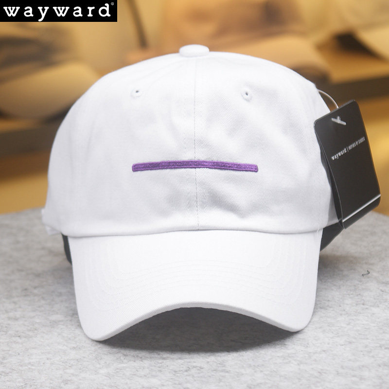 韩国品牌wayward新款棒球帽简约图案鸭舌帽全棉舒适帽子