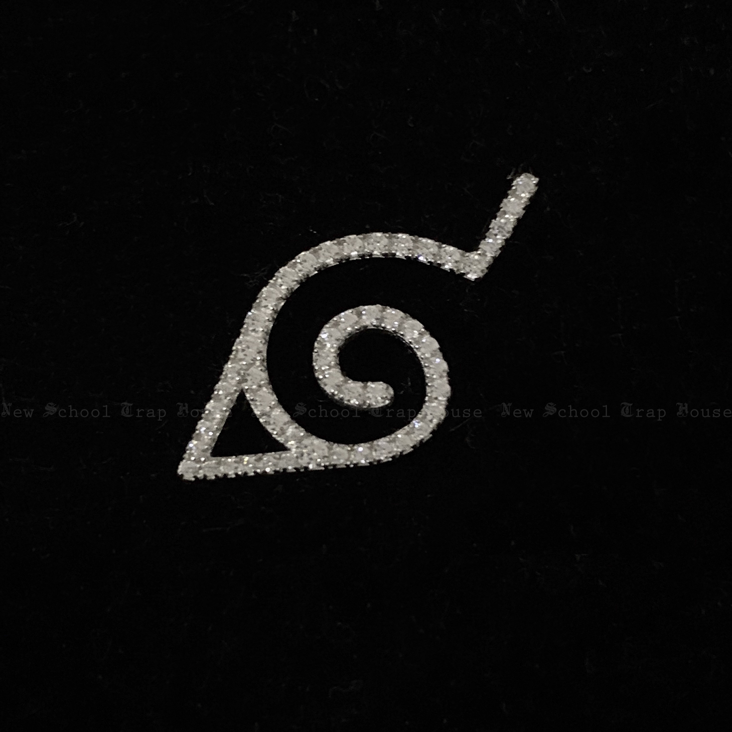 火影忍者木叶村护额标志吊坠项链icedoutnaruto10k项坠