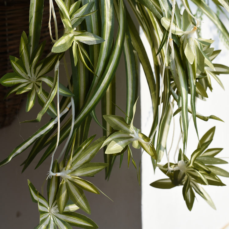 田园仿真吊兰花藤假花吊蓝花壁挂创意家居客厅装饰绿植物墙藤类