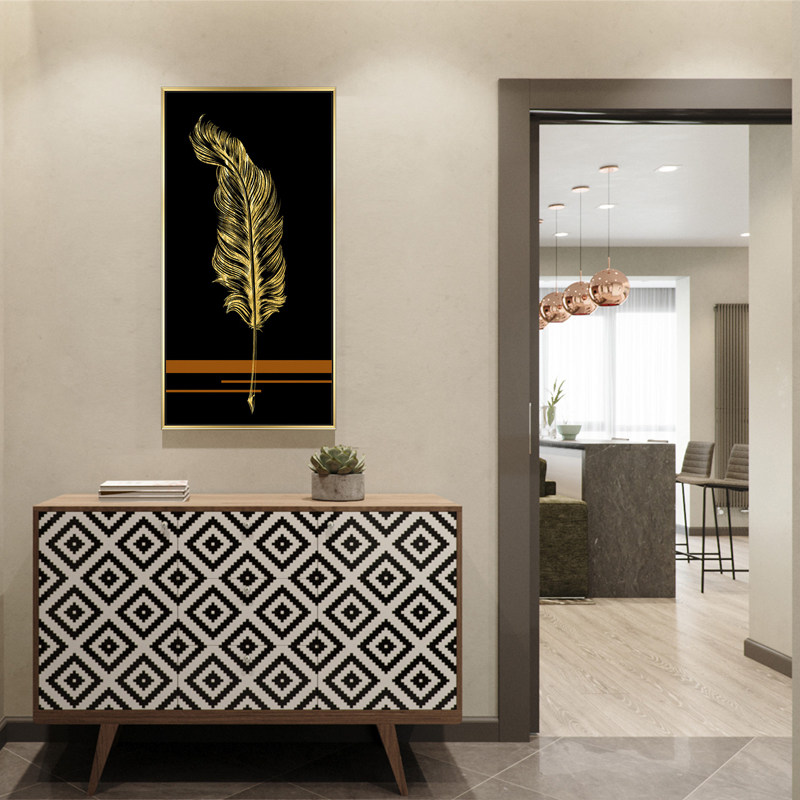 欧式挂画客厅装饰画抽象艺术卧室房间床头挂画定制轻奢高档箔影画