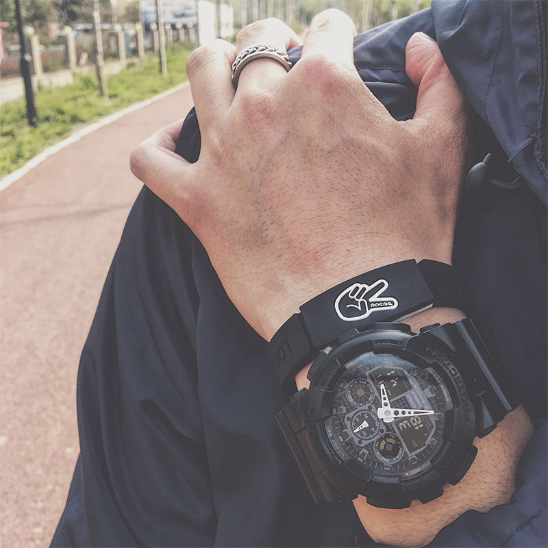 欧美运动篮球手环欧文deucebrand能量正反两面手链