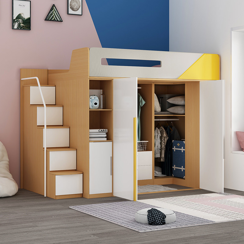 考拉森林上床下柜一体衣柜床多功能储物衣帽间对开门小户型省空间