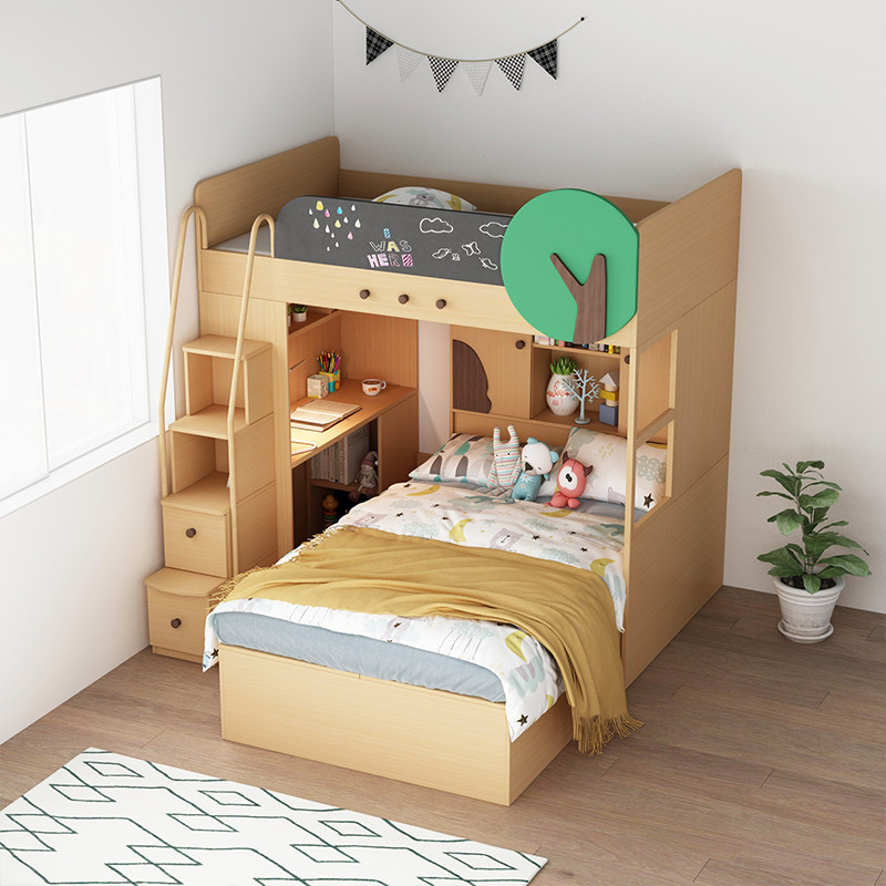 考拉森林北欧户型高低上下床榻榻米双层高低