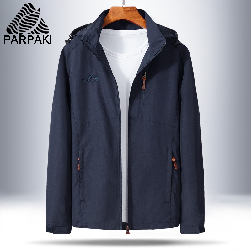 外套男春秋薄款宽松透气休闲大码男士夹克中年男装新款秋装上衣男