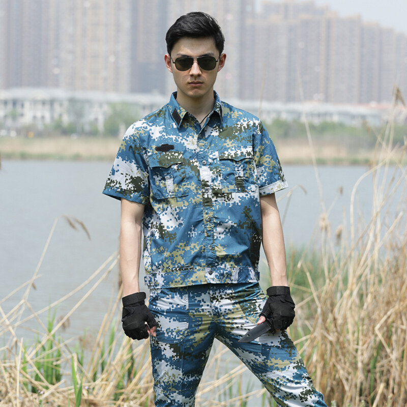 夏季特种兵短袖迷彩服套装耐磨工作服