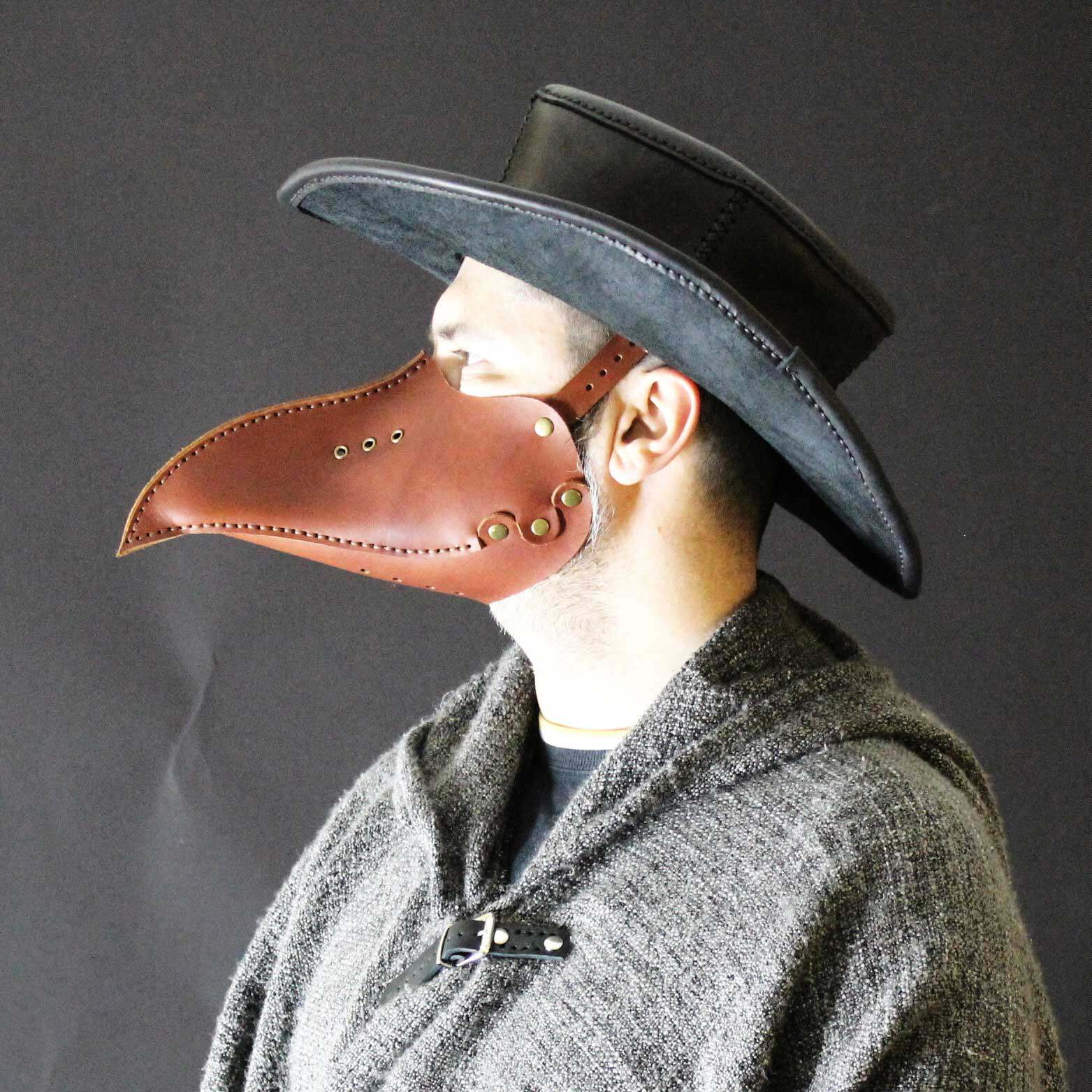 蒸汽朋克风格鸟嘴面罩口罩模板出格diy手工包包定制