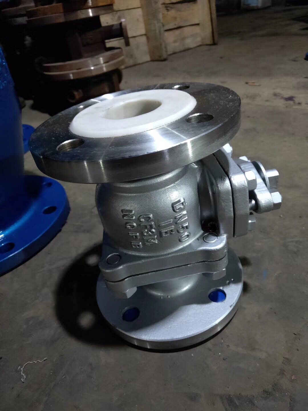 304 316l不锈钢衬四氟球阀q41f46 16p rl耐酸碱腐蚀手动法兰衬氟 - 爱