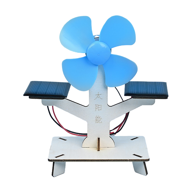 木质太阳能风扇手工diy科技制作科学兴趣培养科学实验