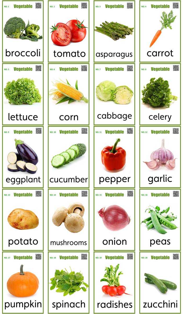 英语卡片防水启蒙闪卡蔬菜类实物 幼儿园儿童单词卡