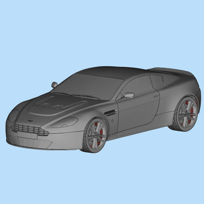 astonmartin汽车模型三维图纸stl格式3d打印服务