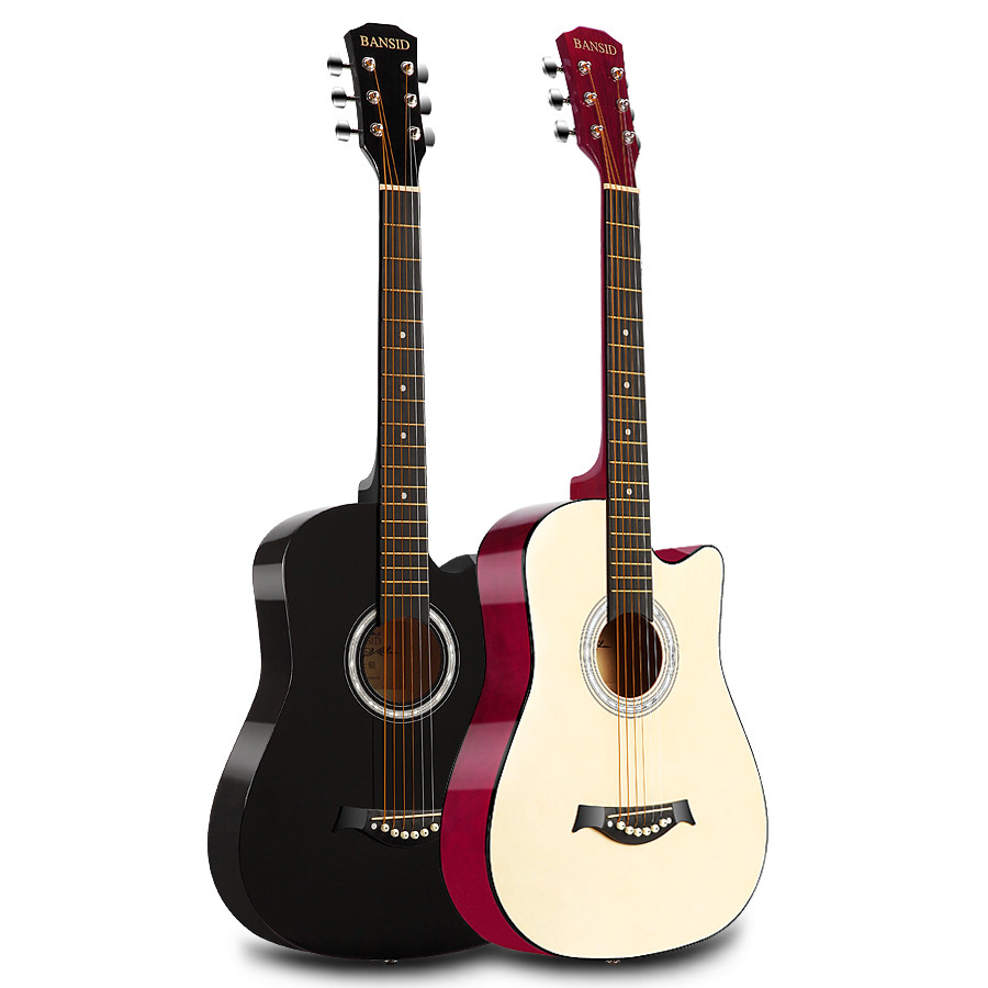 吉他班士顿38寸民谣木吉青少年入门初学者学生新手吉他民谣吉他