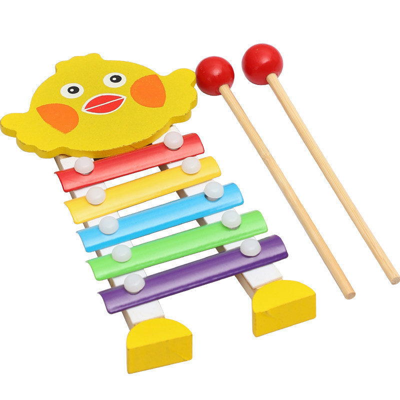 五音儿童木制敲琴音乐益智玩具音阶敲打婴幼儿幼儿园敲琴