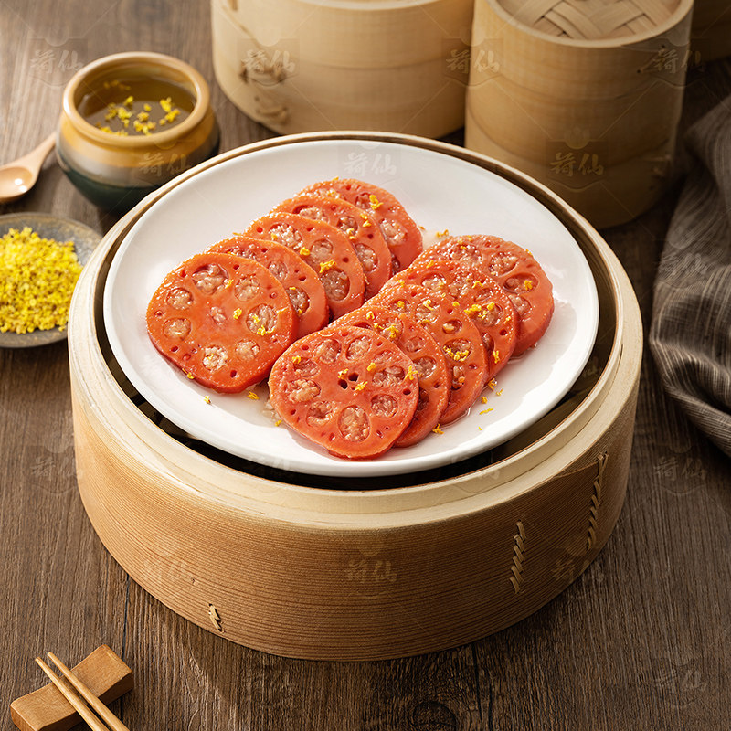 荷仙糯米藕蜜汁桂花香糯莲藕特产小吃真空即食熟食甜糖藕400g2袋