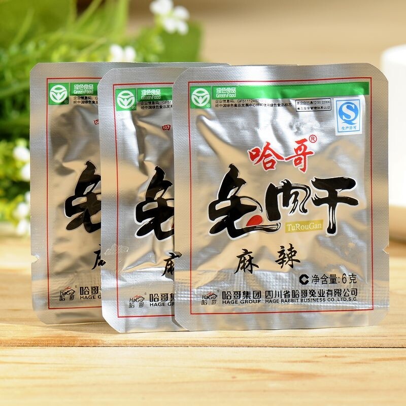 哈妹哈哥兔肉干90g180g四川乐山麻辣烧烤冷锅兔肉干
