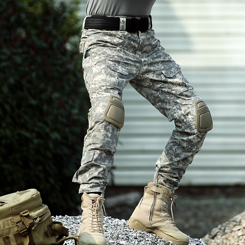 盾郎acu迷彩裤男户外特种兵战术裤作战裤作训裤工装裤修身多口袋