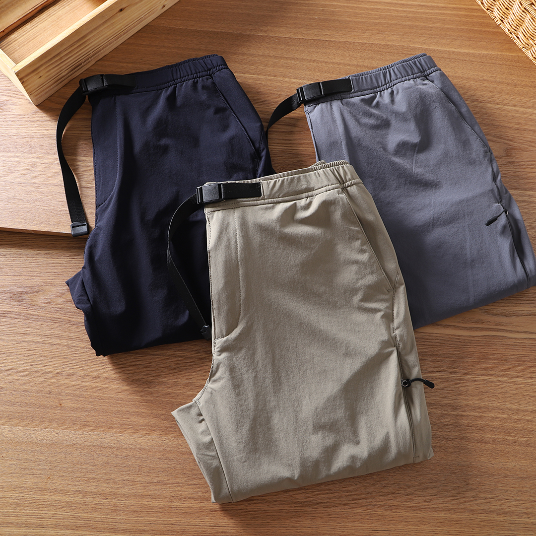 【3D修身裁剪！快干四面弹！外贸尾货】夏季男士户外运动休闲长裤