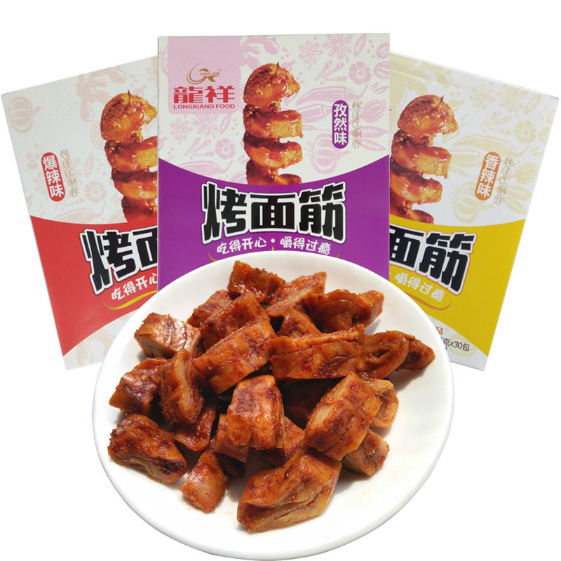 龙祥烤面面筋香辣辣味网红辣条怀旧休闲零食面筋制品