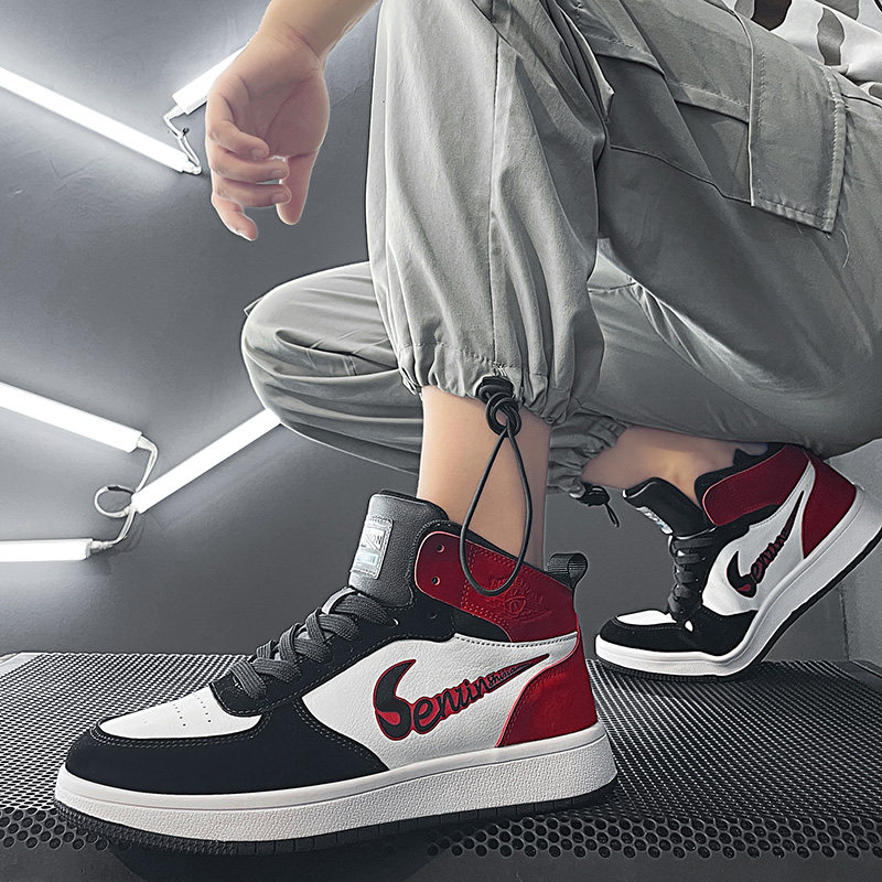 潮牌鞋子男高帮鞋欧洲站马丁增高休闲运动潮鞋百搭高帮鞋
