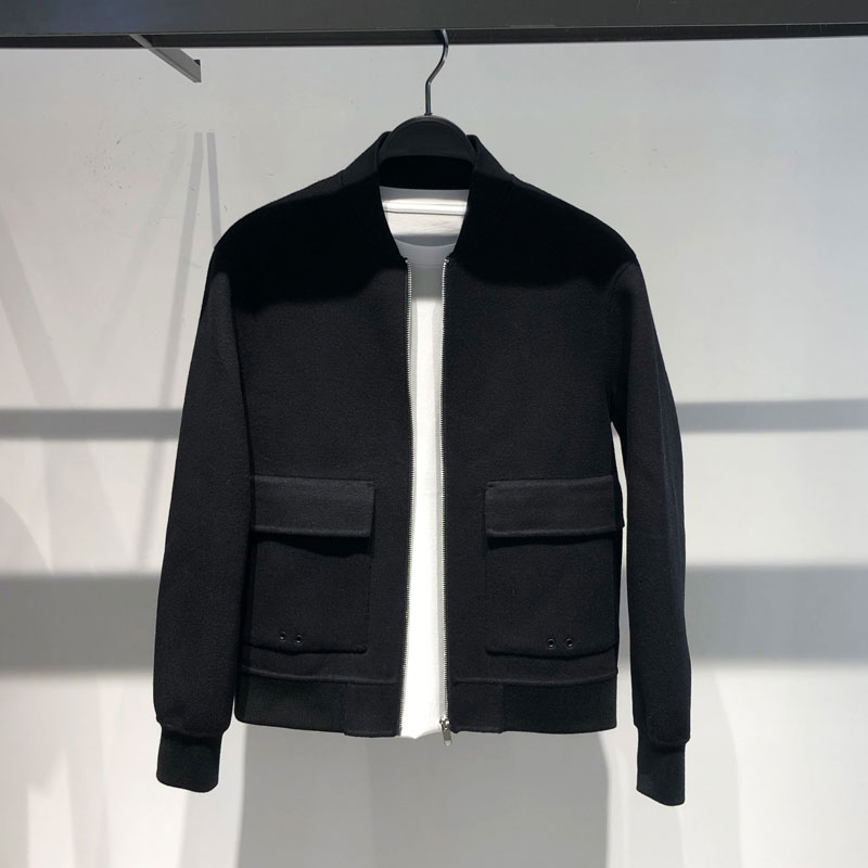 鸟家冬季男装韩版立领休闲百搭修身呢子夹克潮毛呢外套B1BCA4213