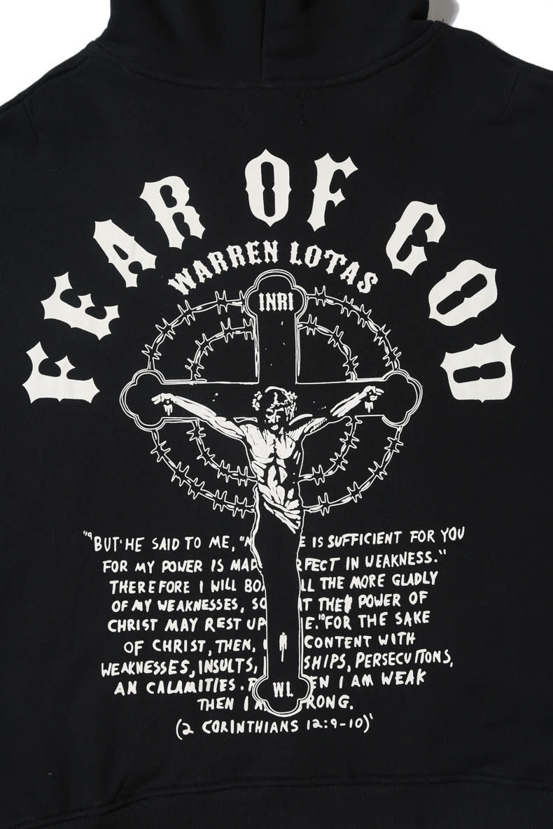 fearofgodfog耶稣宗教限定十字架字母纯棉卫衣