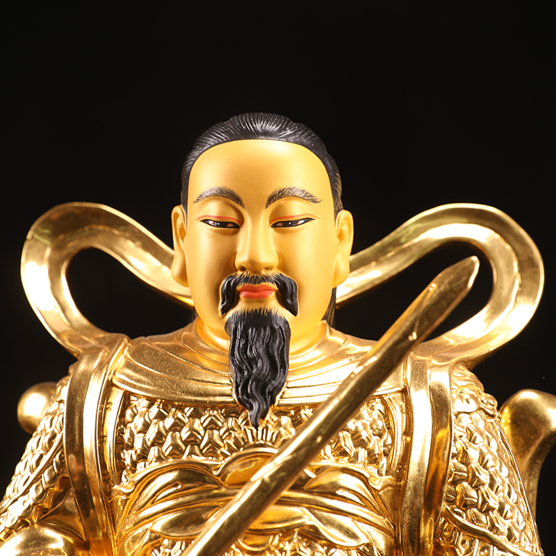 大帝神像玄天上帝台湾铜鎏金真武真武武当山供奉摆件
