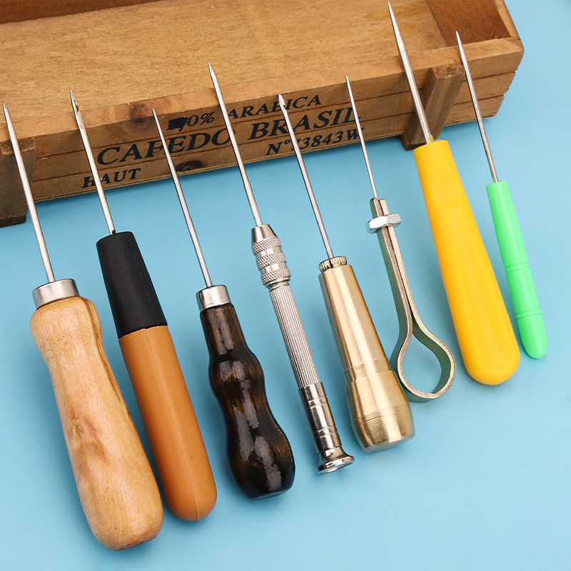 锥子木柄手工打孔钻子补鞋修鞋鞋锥针皮革纳鞋锥子