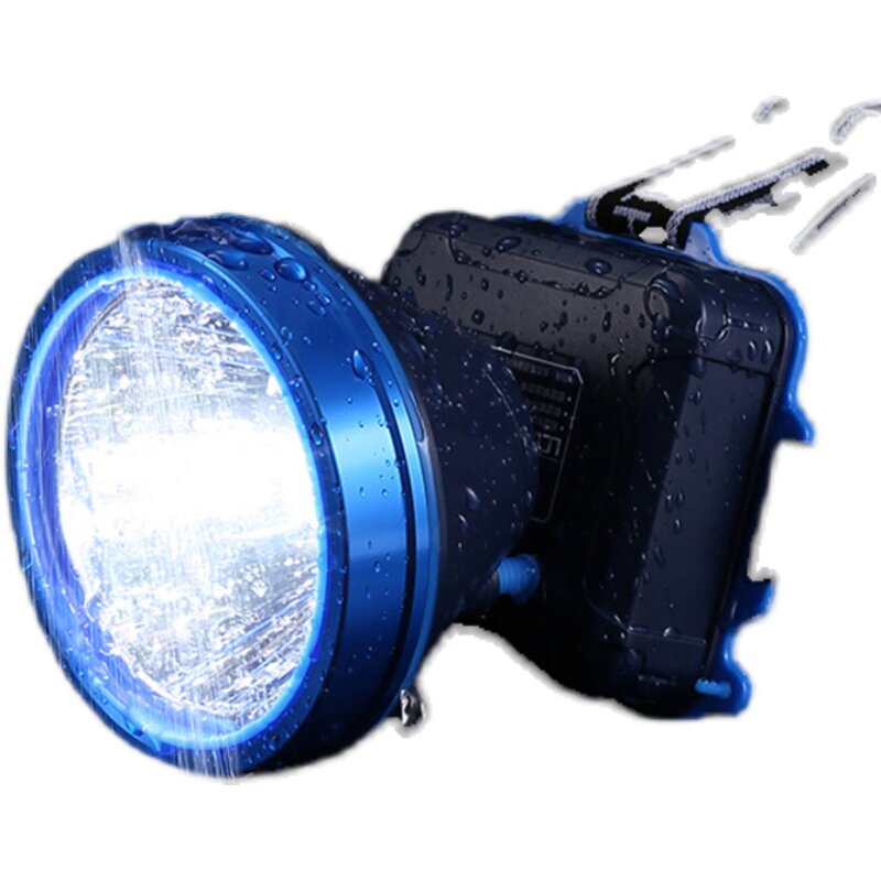 康铭led充电头灯头戴户外露营夜钓大功率锂电头灯