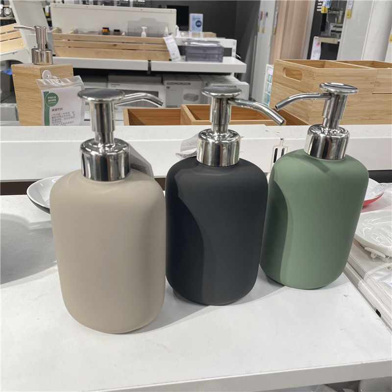 ikea宜家伊空皂液洗手液瓶现在简约纯色石瓷沐皂液器