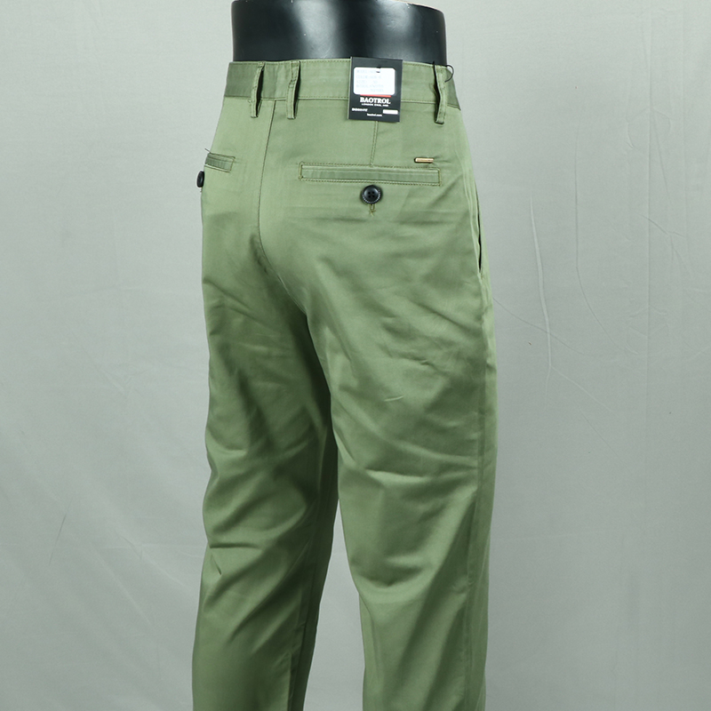 军绿色男士休闲裤宽松直筒中青年夏季薄款纯棉商务西裤工装裤长裤