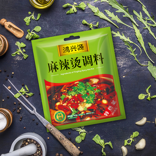 鸿兴源麻辣烫底料冒菜调料包酸辣粉调味料汤料川味麻辣烫配方160g