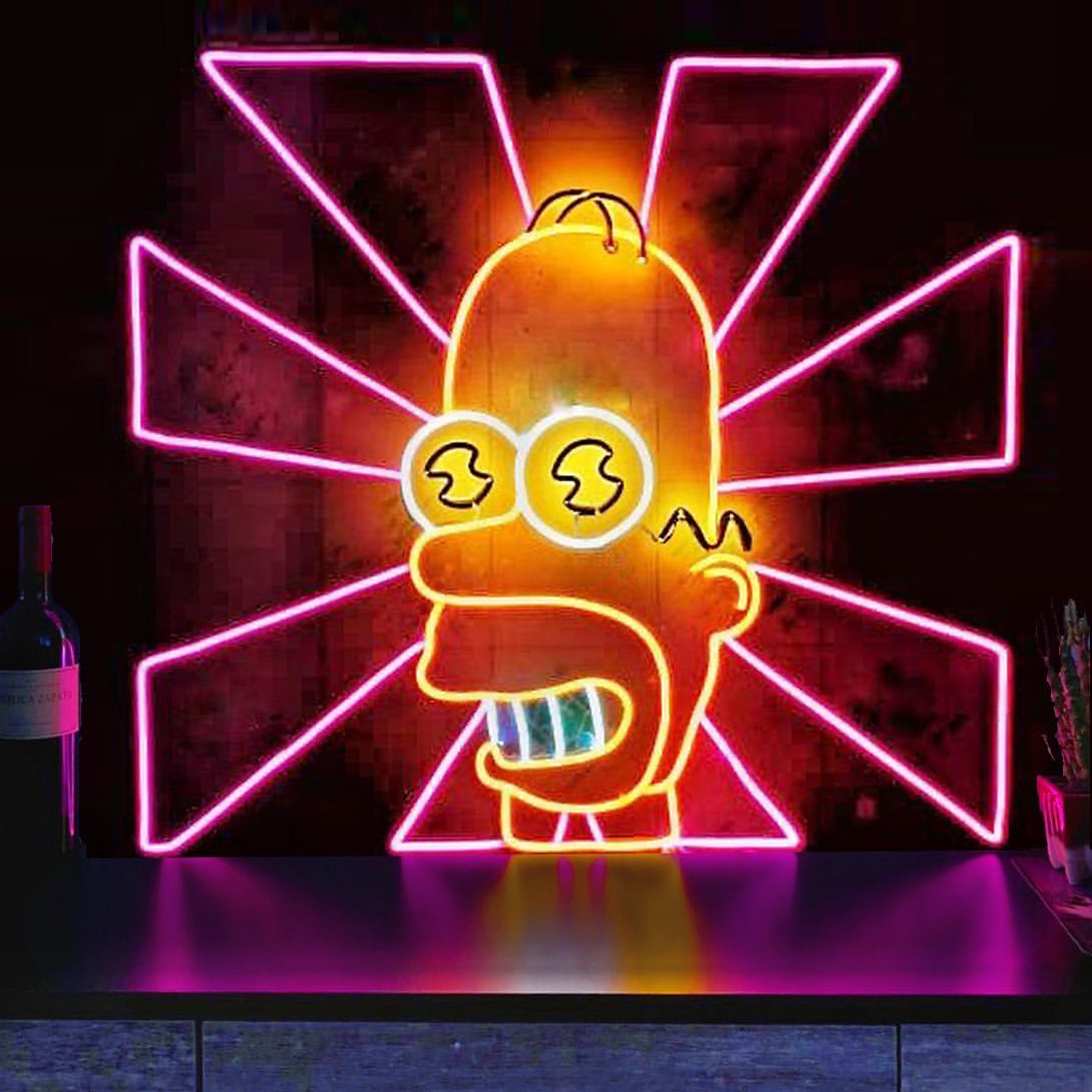 thesimpsons辛普森led发光霓虹灯创意卡通挂墙装饰灯装饰灯