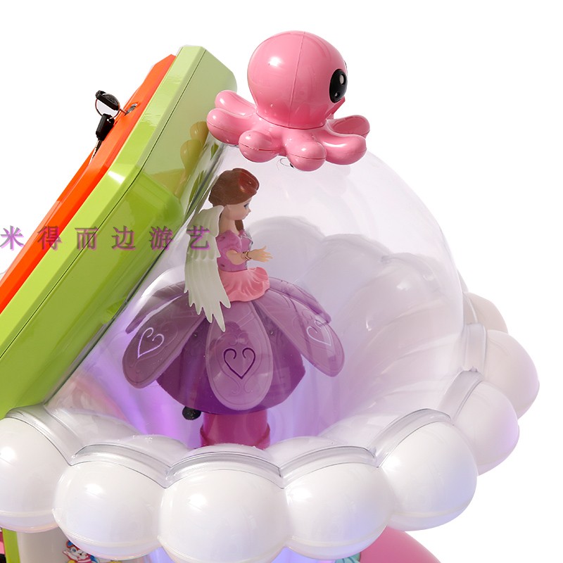 画屏19年新款鲸鱼喷水章鱼摇车投币摇摆机