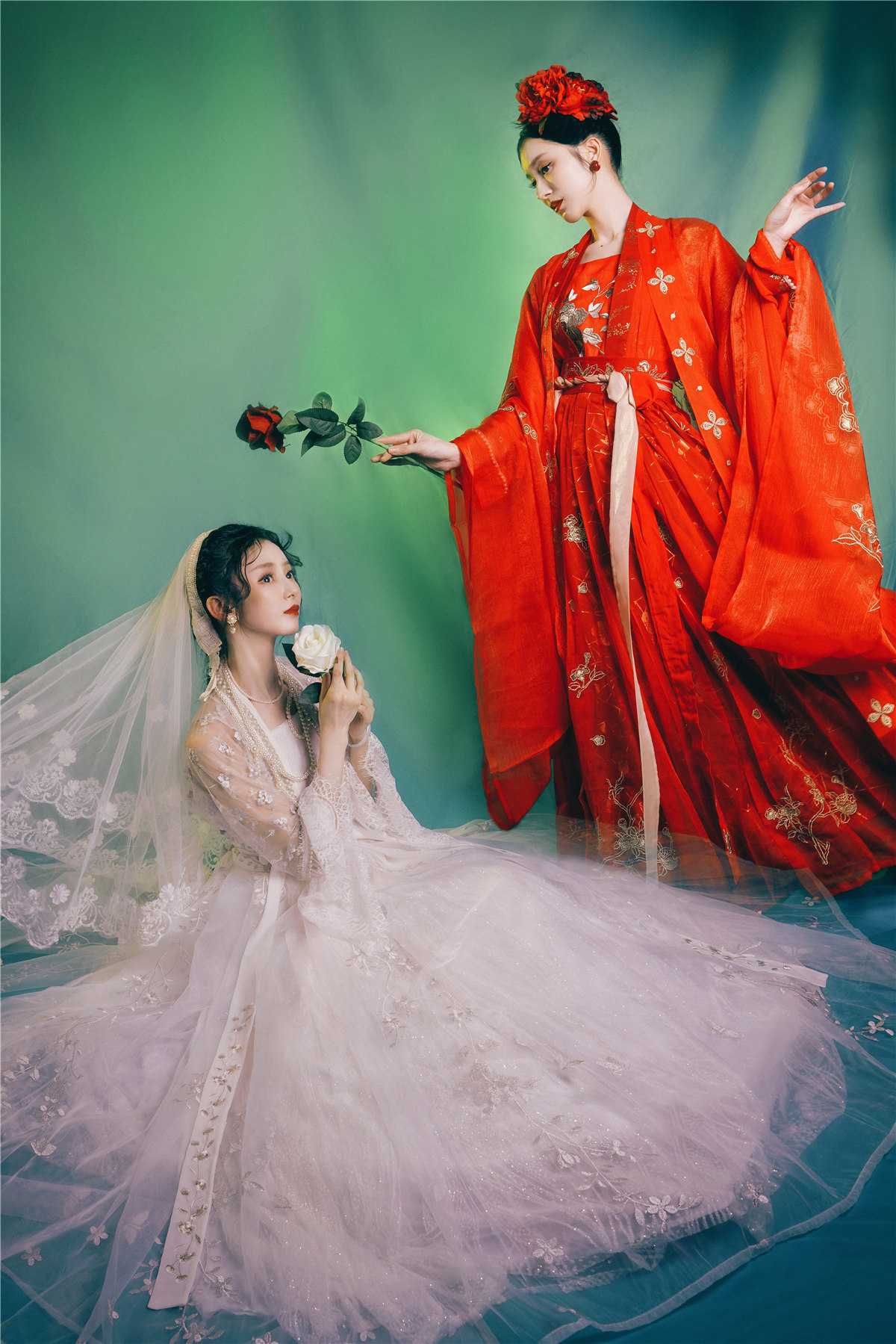 【朱成璧】对襟齐腰 齐胸汉服婚服 绣花凤凰大袖衫汉服 尾款 尾款