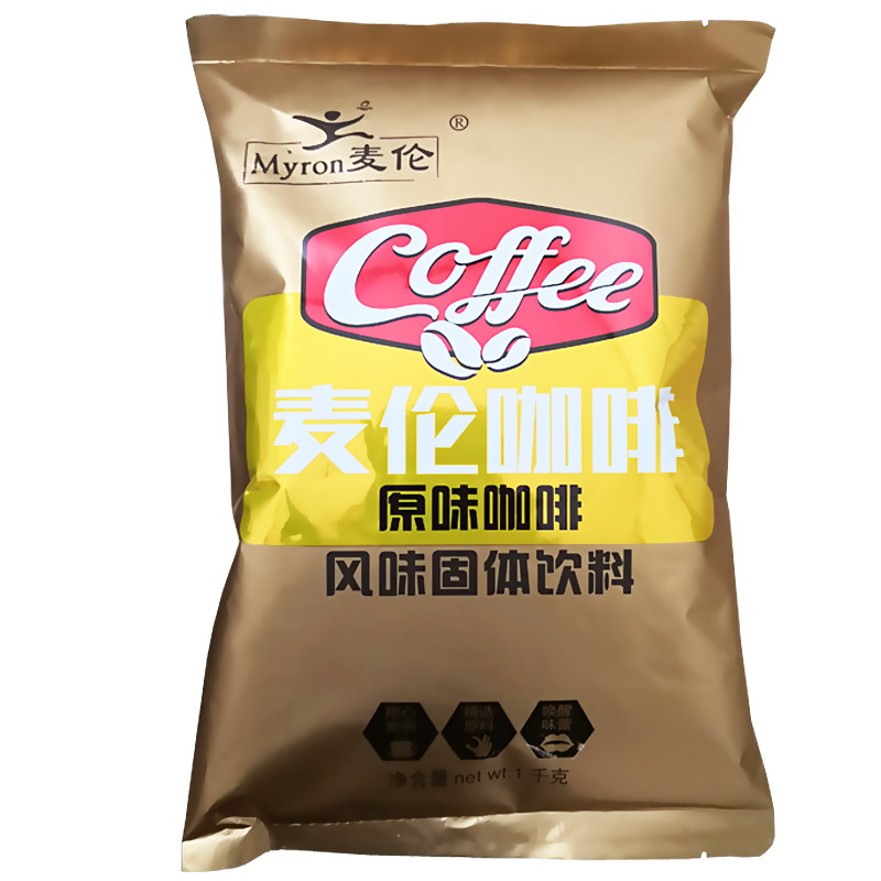 冲量麦伦原味咖啡1000g速溶卡布奇诺三合一袋装商用速溶咖啡