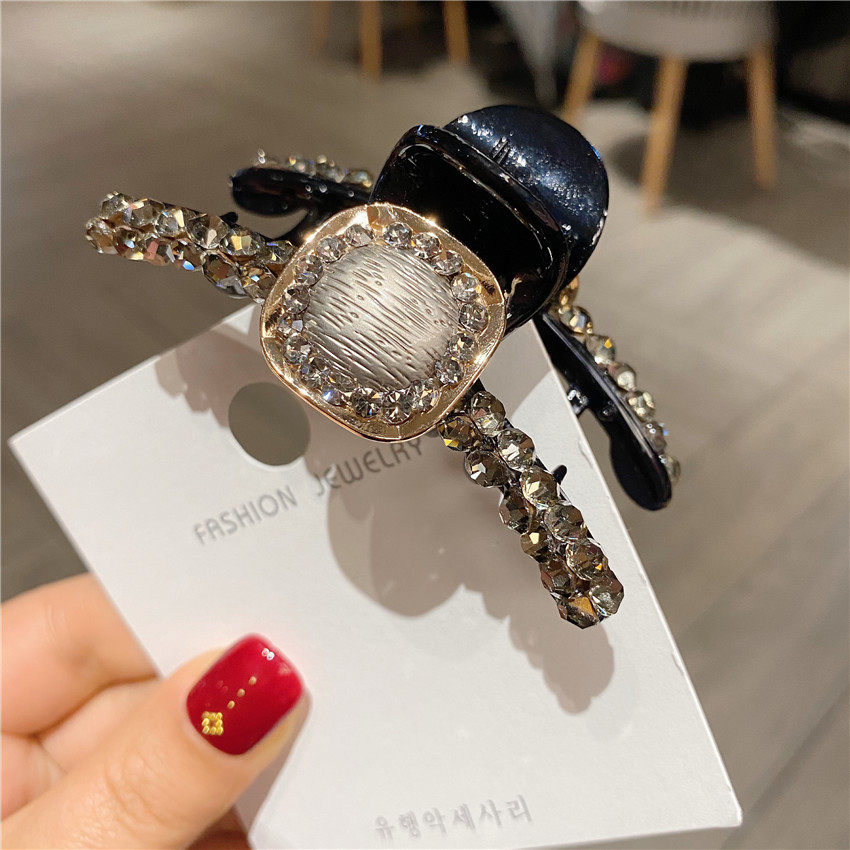 发夹后脑勺发抓头饰韩国水钻发卡刘海夹头发夹子抓夹顶夹头顶少女