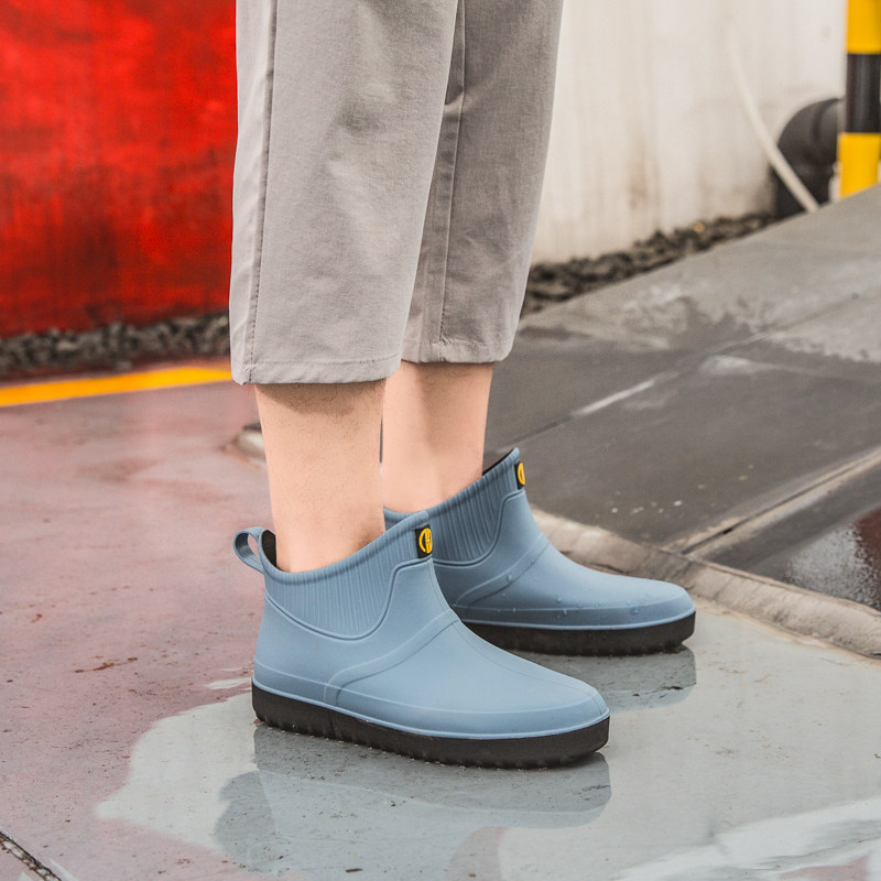 雨鞋男夏季短筒防水低帮时尚防滑鞋水靴男士胶鞋旅行透气雨靴套鞋