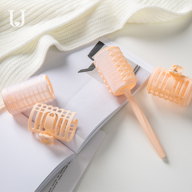 jordanjudy定型自粘卷发器懒人空气刘海盘发器塑料手持短发卷发筒